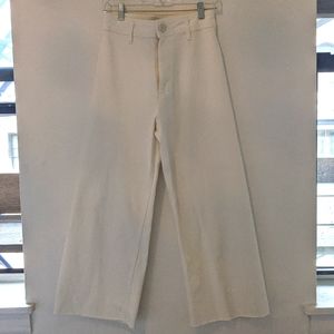 Zara white marina straight crop jeans US6